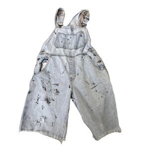 Vtg Arizona Jeans Shortalls Large Coverall Overalls Shorts Jeans  Y2K